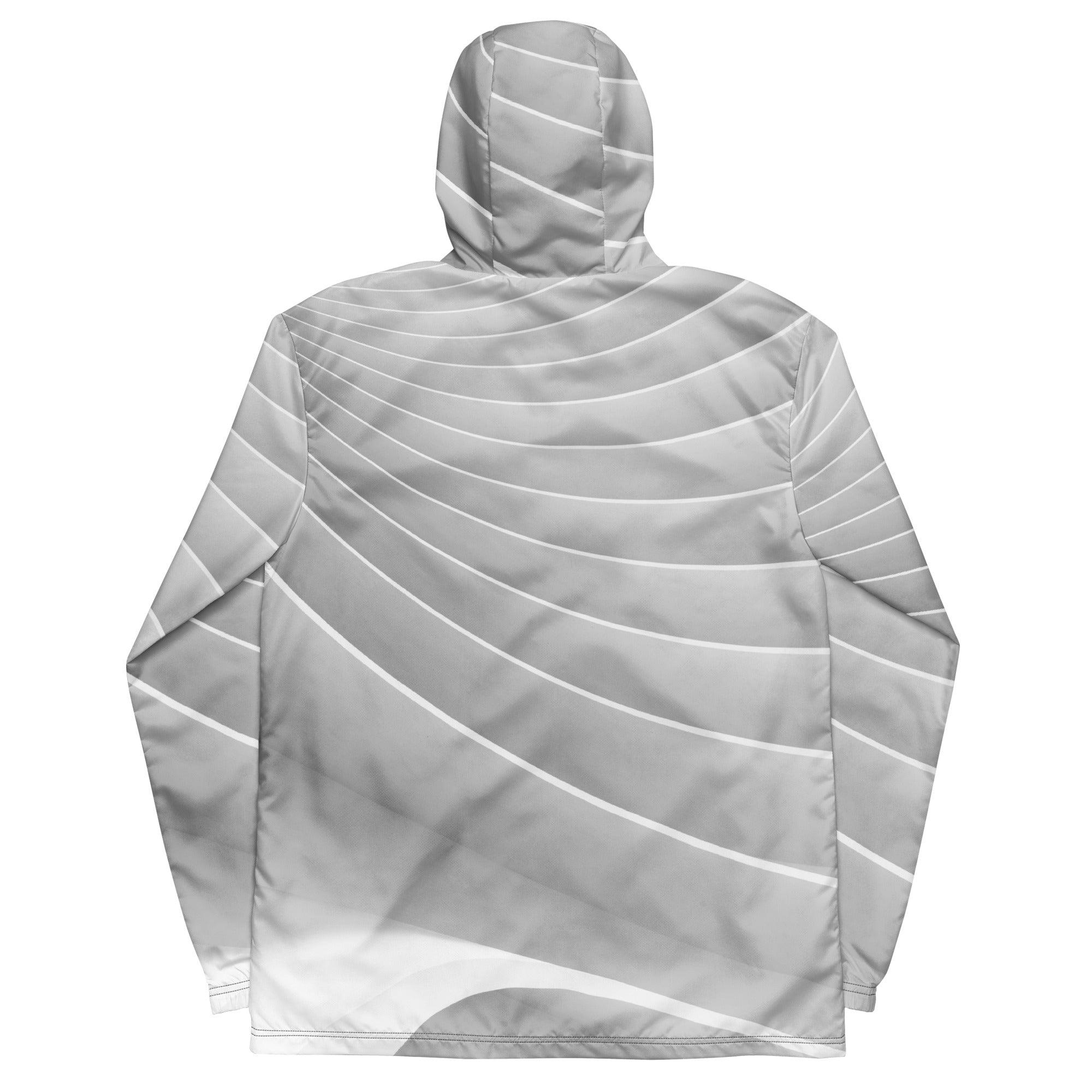 Grey and White Windbreaker
