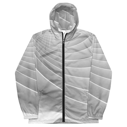 Grey and White Windbreaker