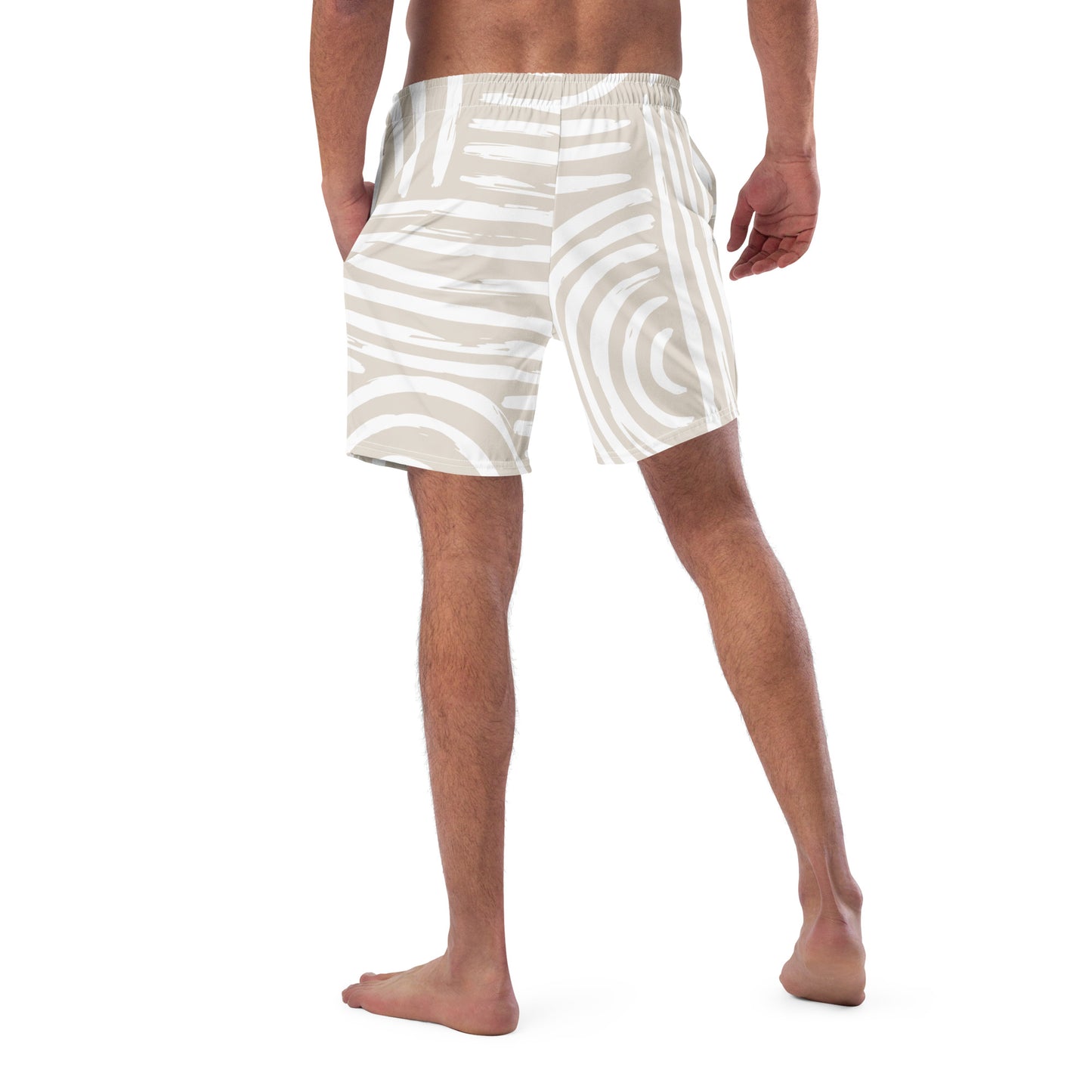 White Strips Men's swim trunks