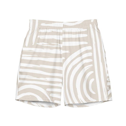 White Strips Men's swim trunks