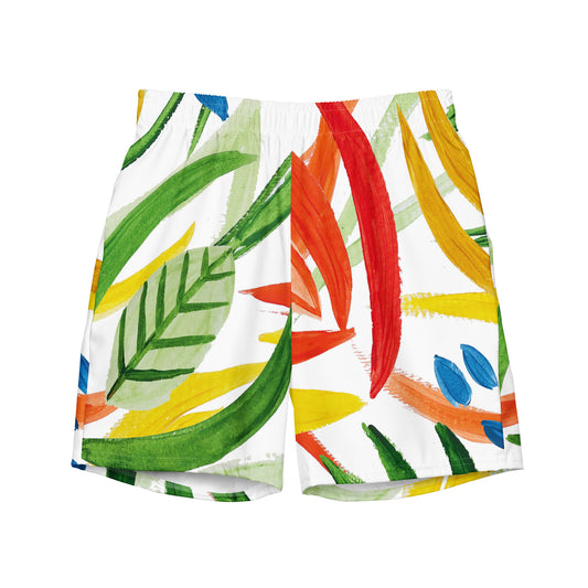 Tropical Print Men's swim trunks