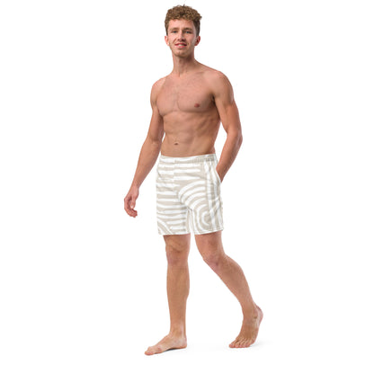 White Strips Men's swim trunks