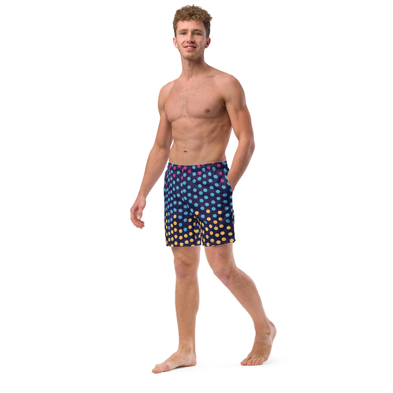 Dot Sound Print Men's swim trunks