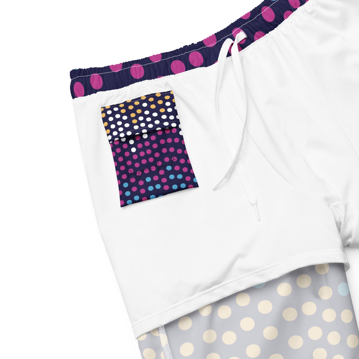 Dot Sound Print Men's swim trunks