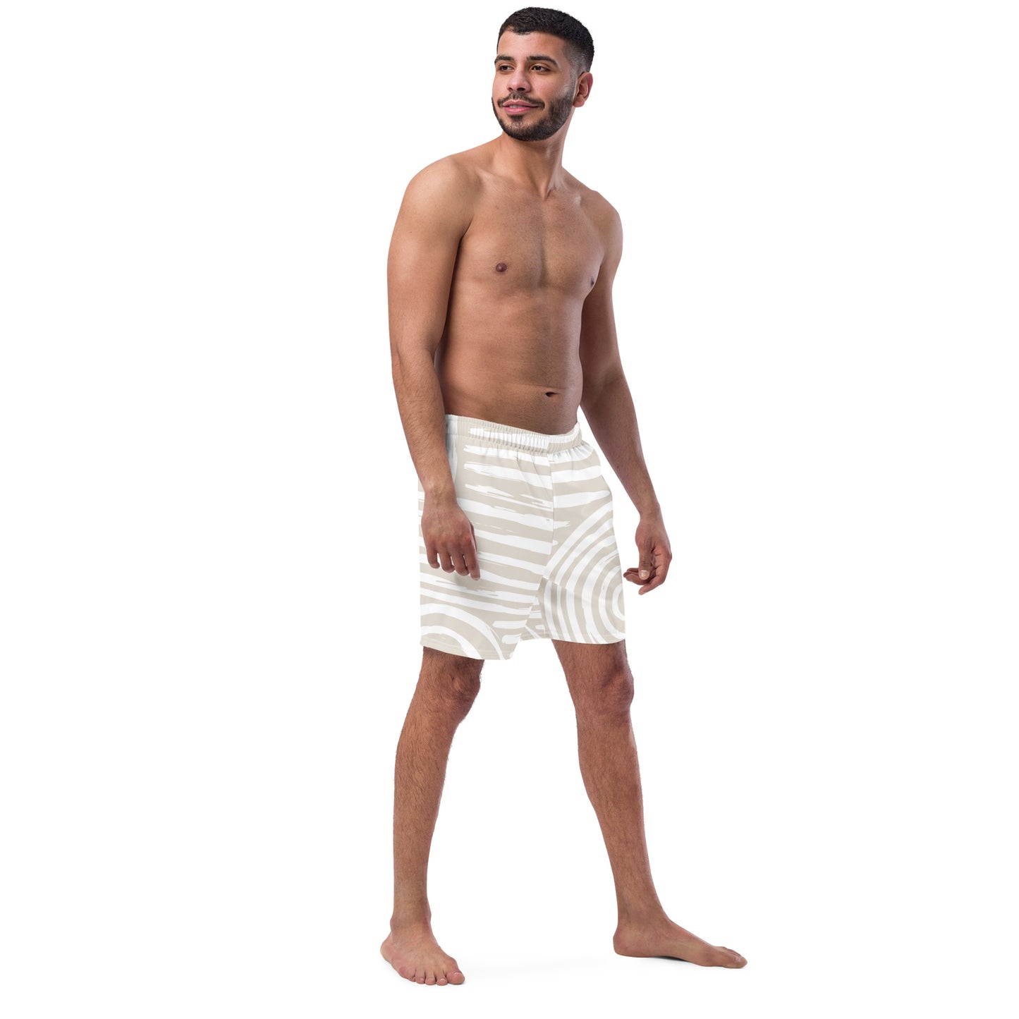 White Strips Men's swim trunks