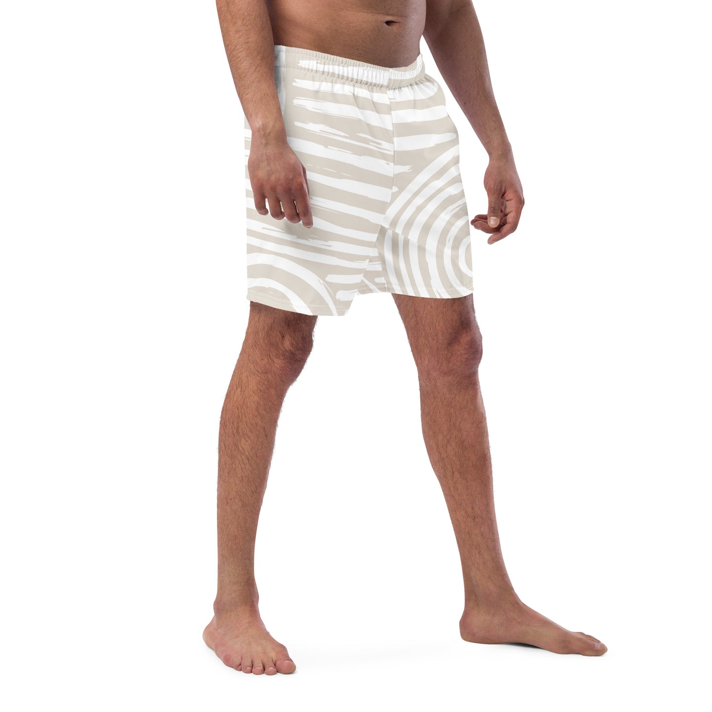 White Strips Men's swim trunks