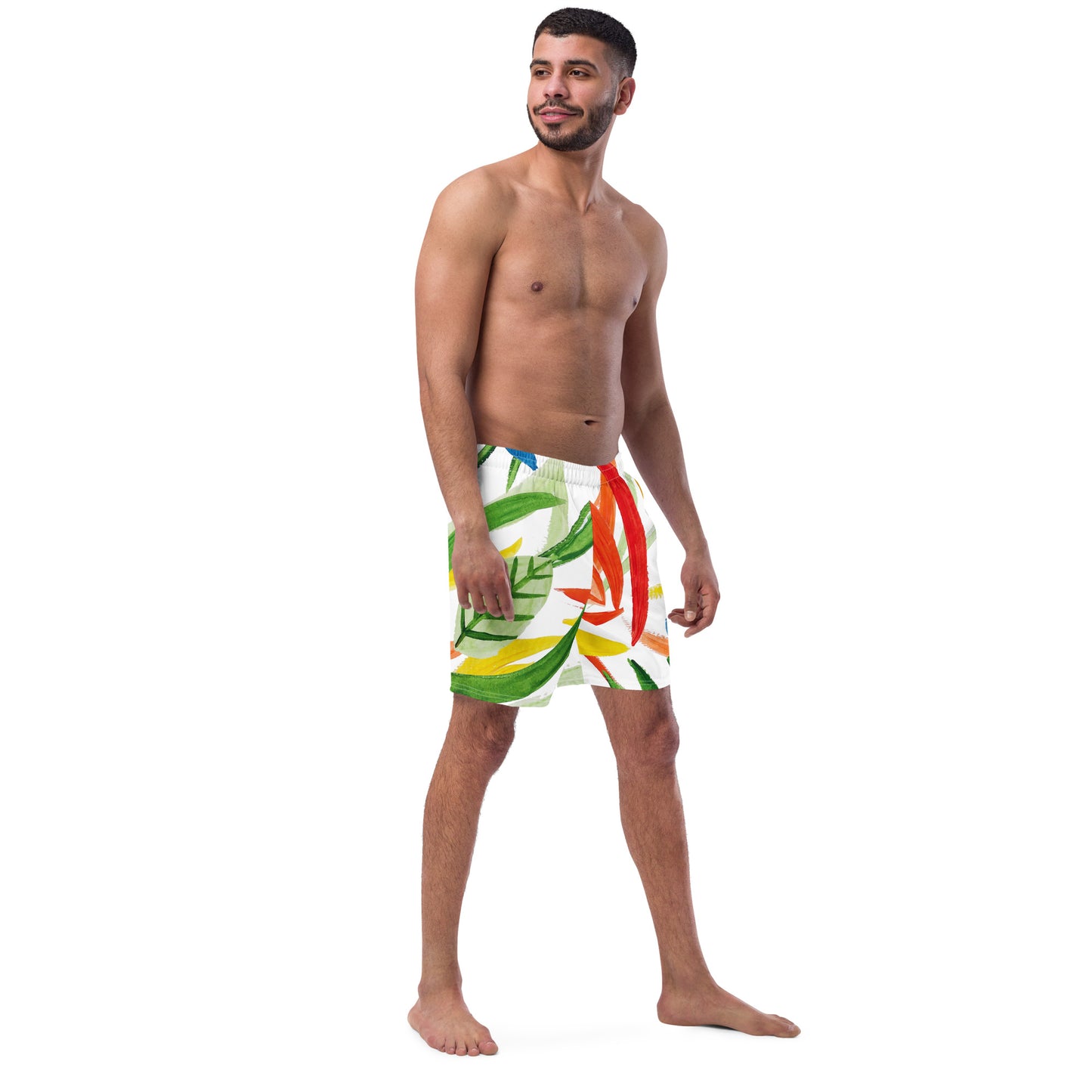 Tropical Print Men's swim trunks