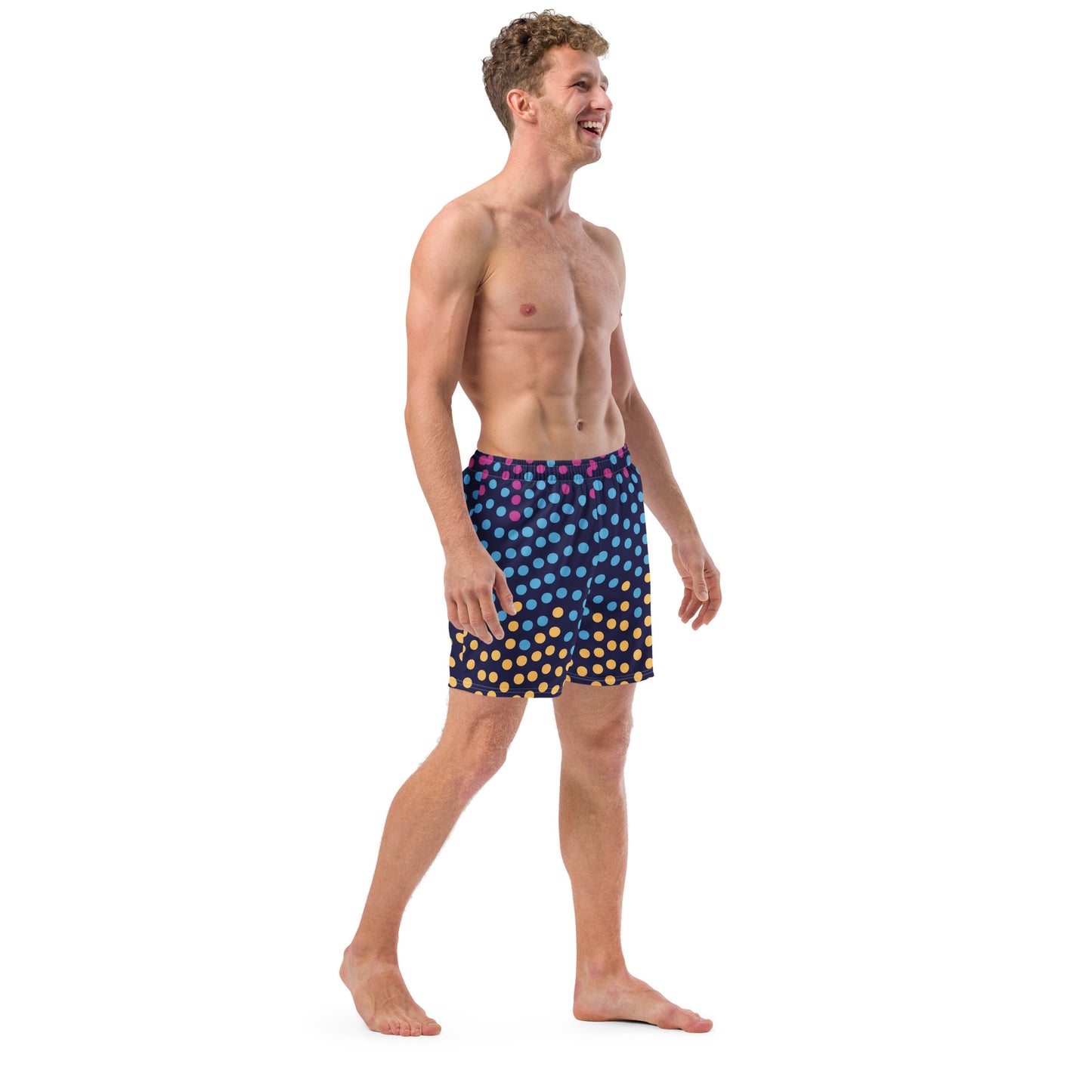 Dot Sound Print Men's swim trunks