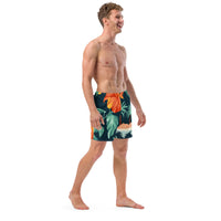 Island Print Men's swim trunks