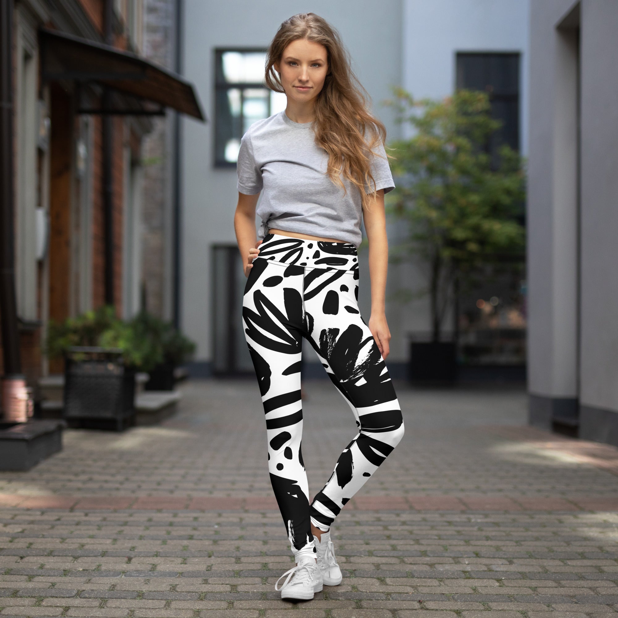 Black and White Yoga Leggings