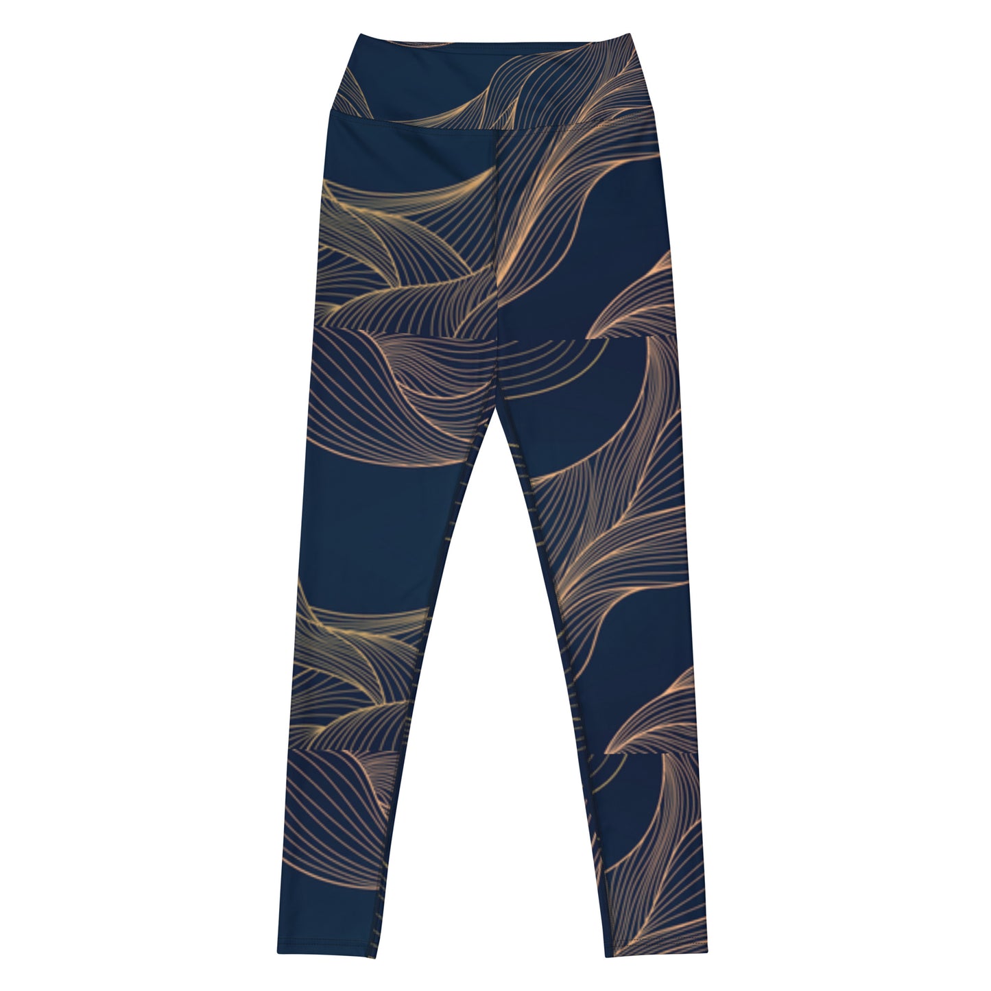 Blue and Gold Yoga Leggings