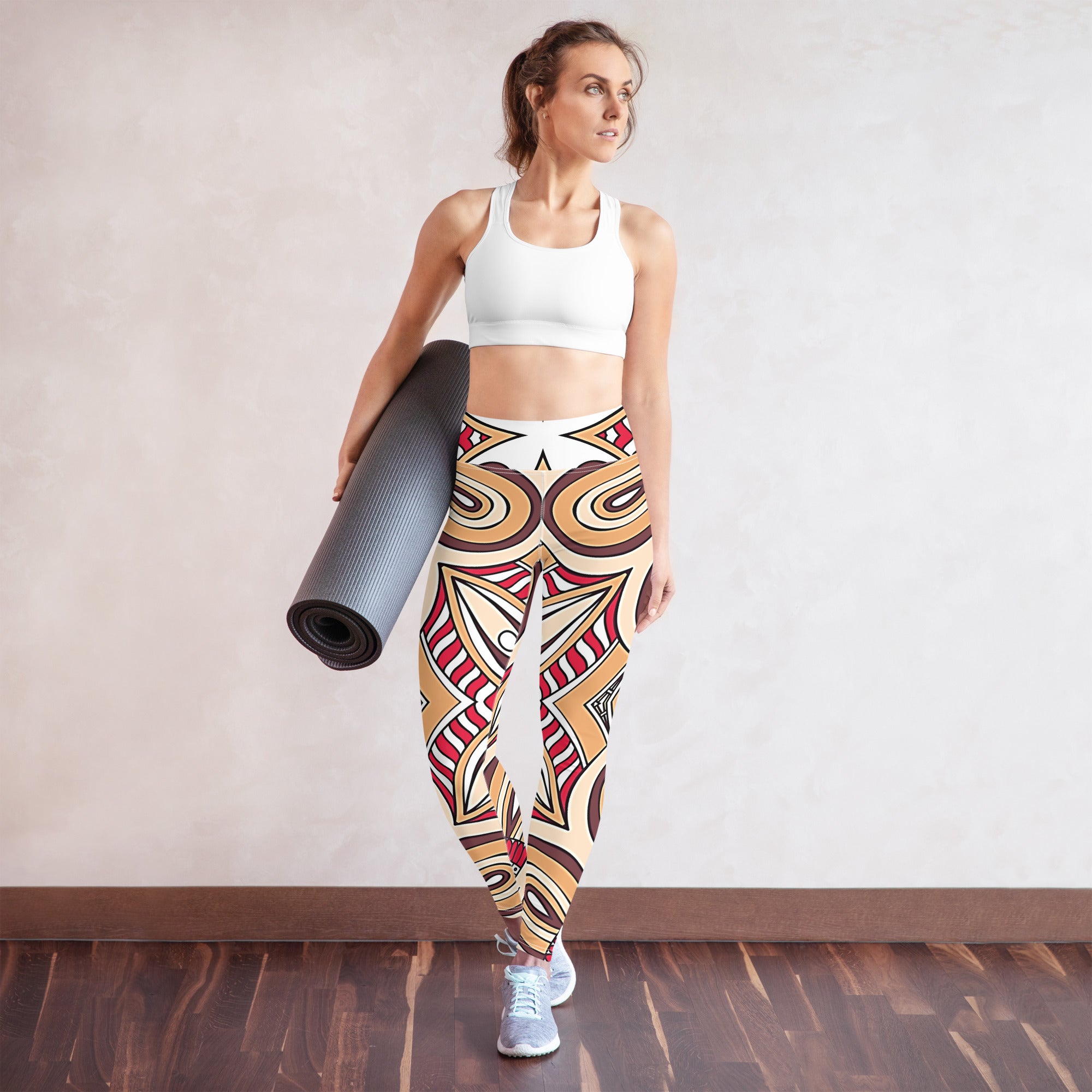 Vintage Print Yoga Leggings