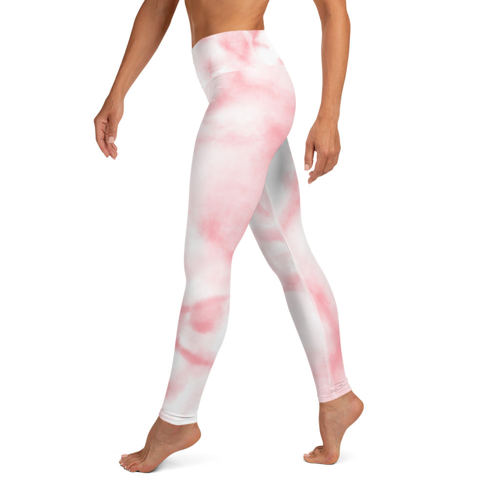 Pink Tie Dye Yoga Leggings