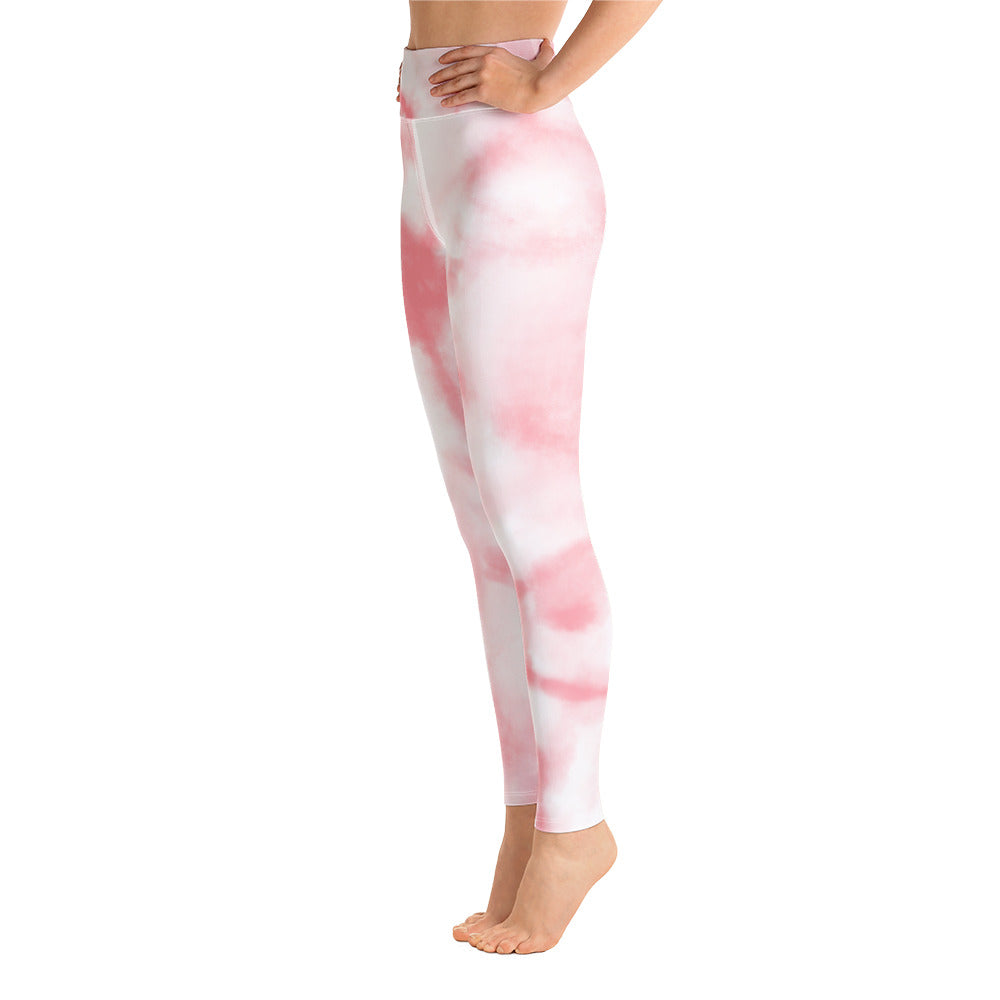 Pink Tie Dye Yoga Leggings