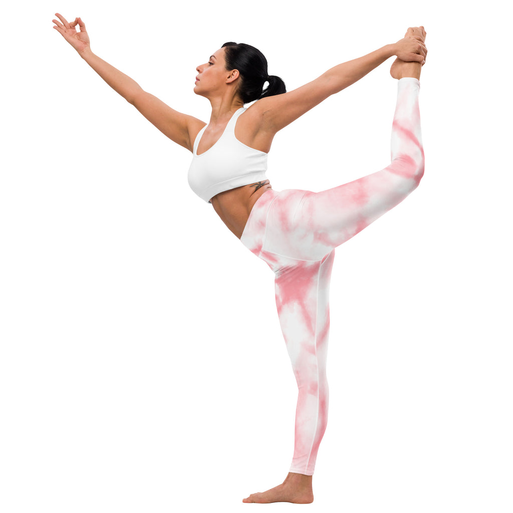 Pink Tie Dye Yoga Leggings