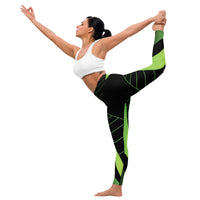 Green and Black Yoga Leggings