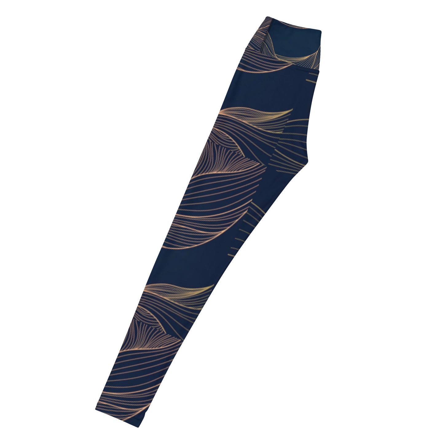 Blue and Gold Yoga Leggings