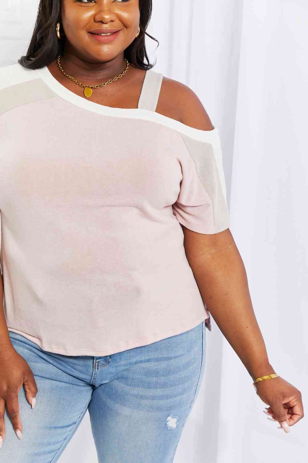 Something Simple Cold Shoulder Tee