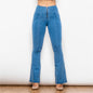 Light Blue High Waist Hip Lift Flared Pants