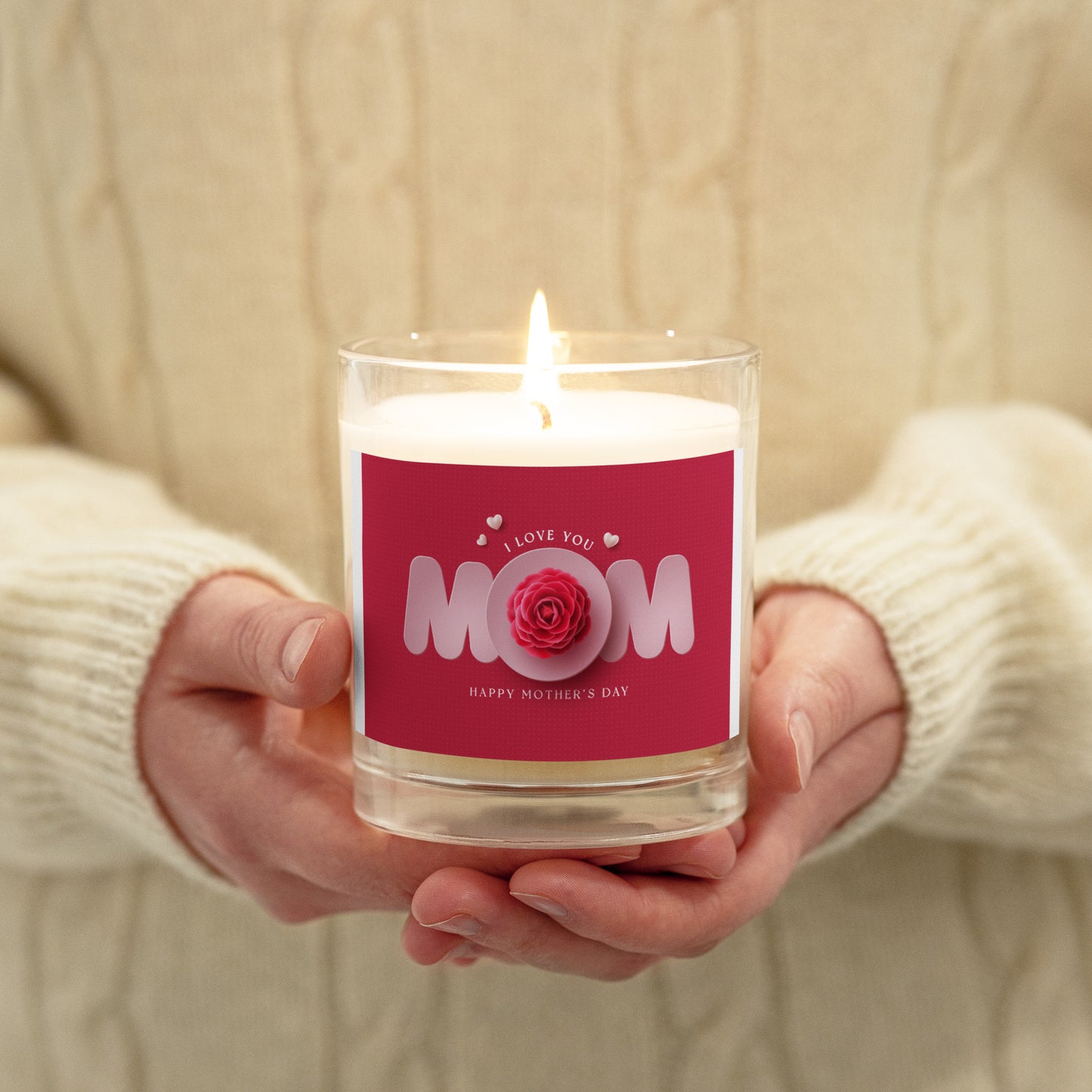 Mother's Day Glass jar soy wax candle