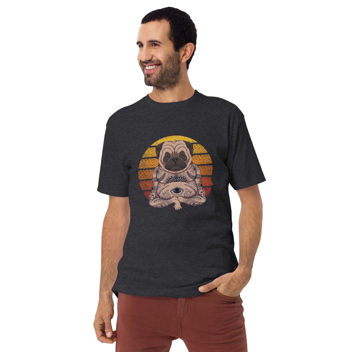 Meditation Dog Premium heavyweight tee