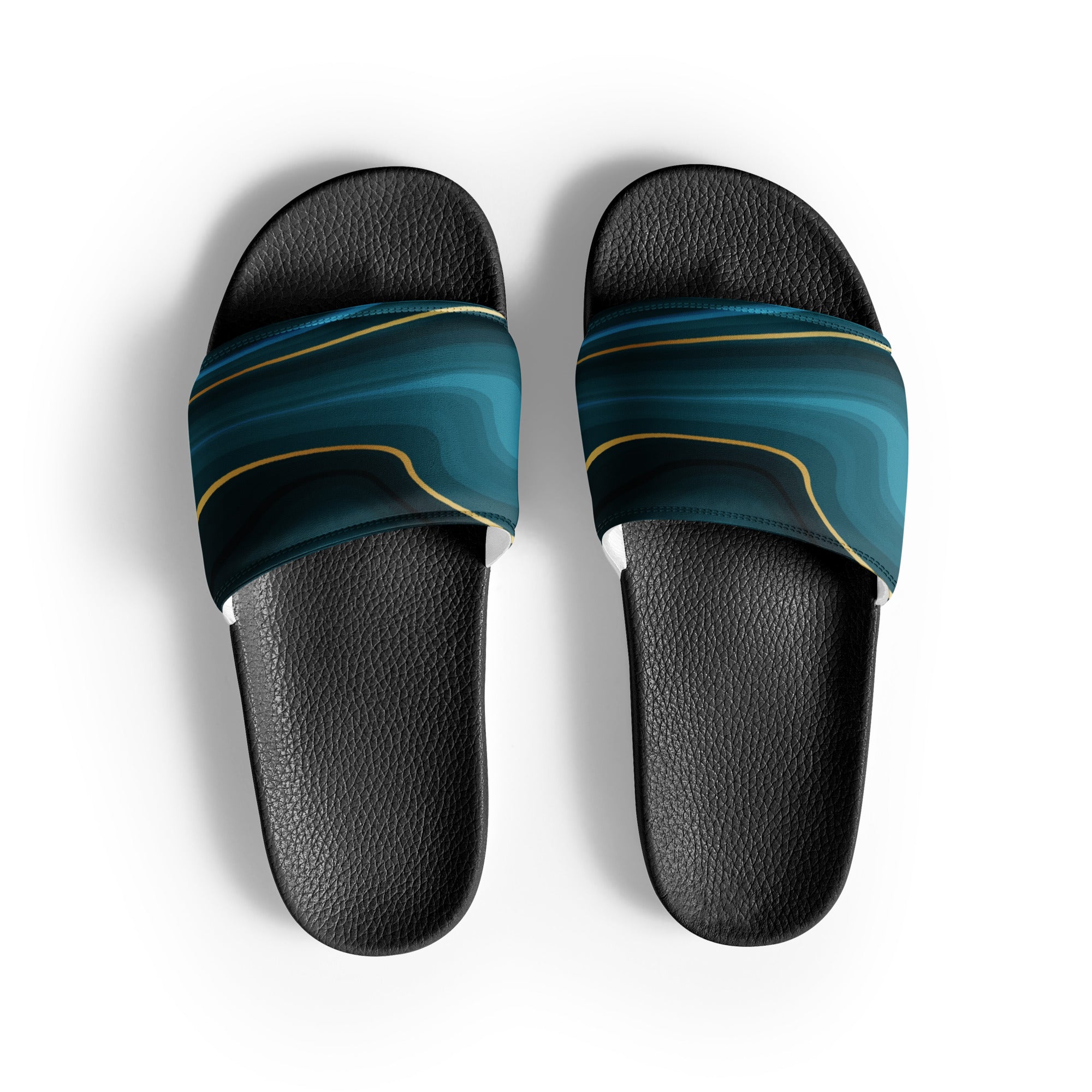 Blue Multi Color Men’s Slides