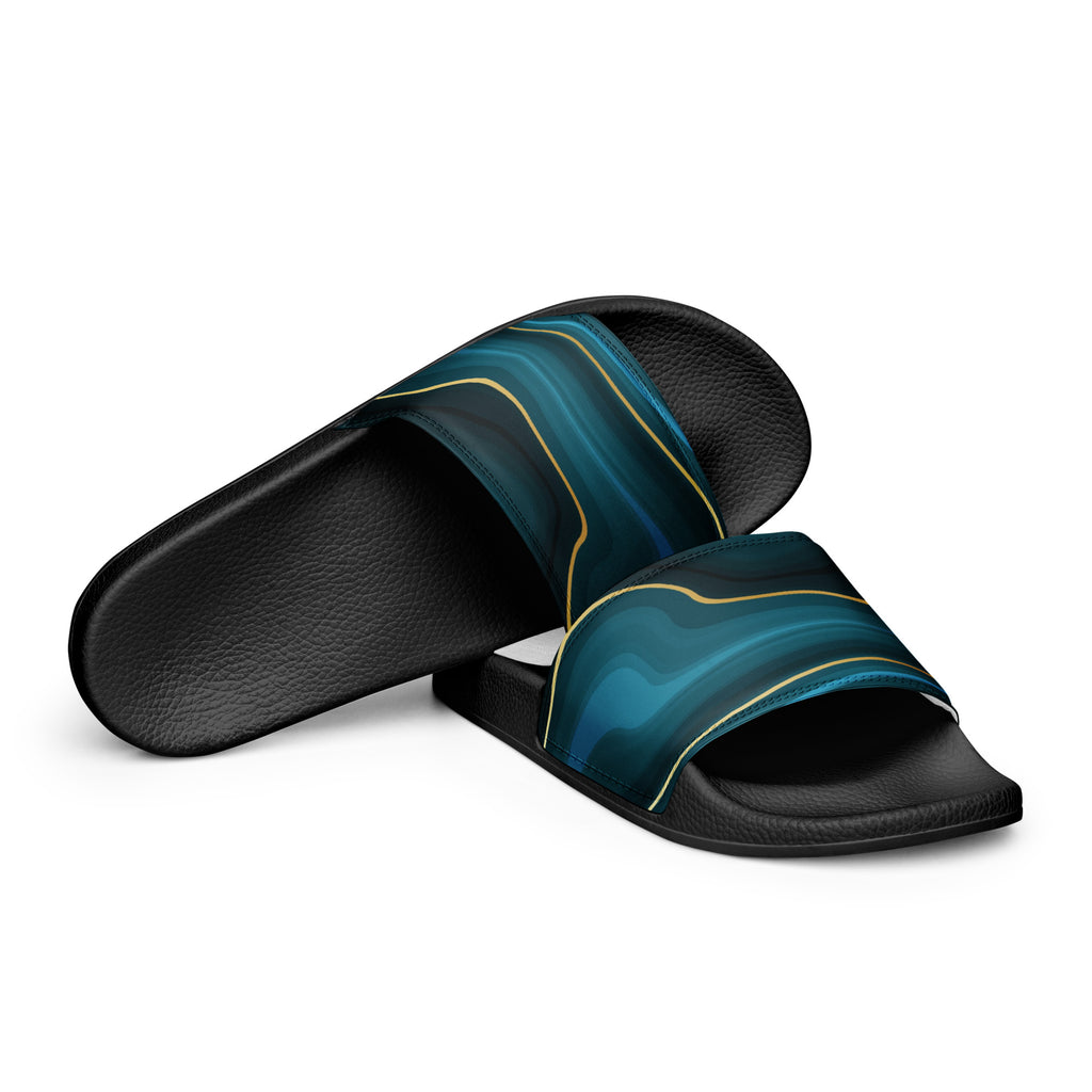Blue Multi Color Men’s Slides