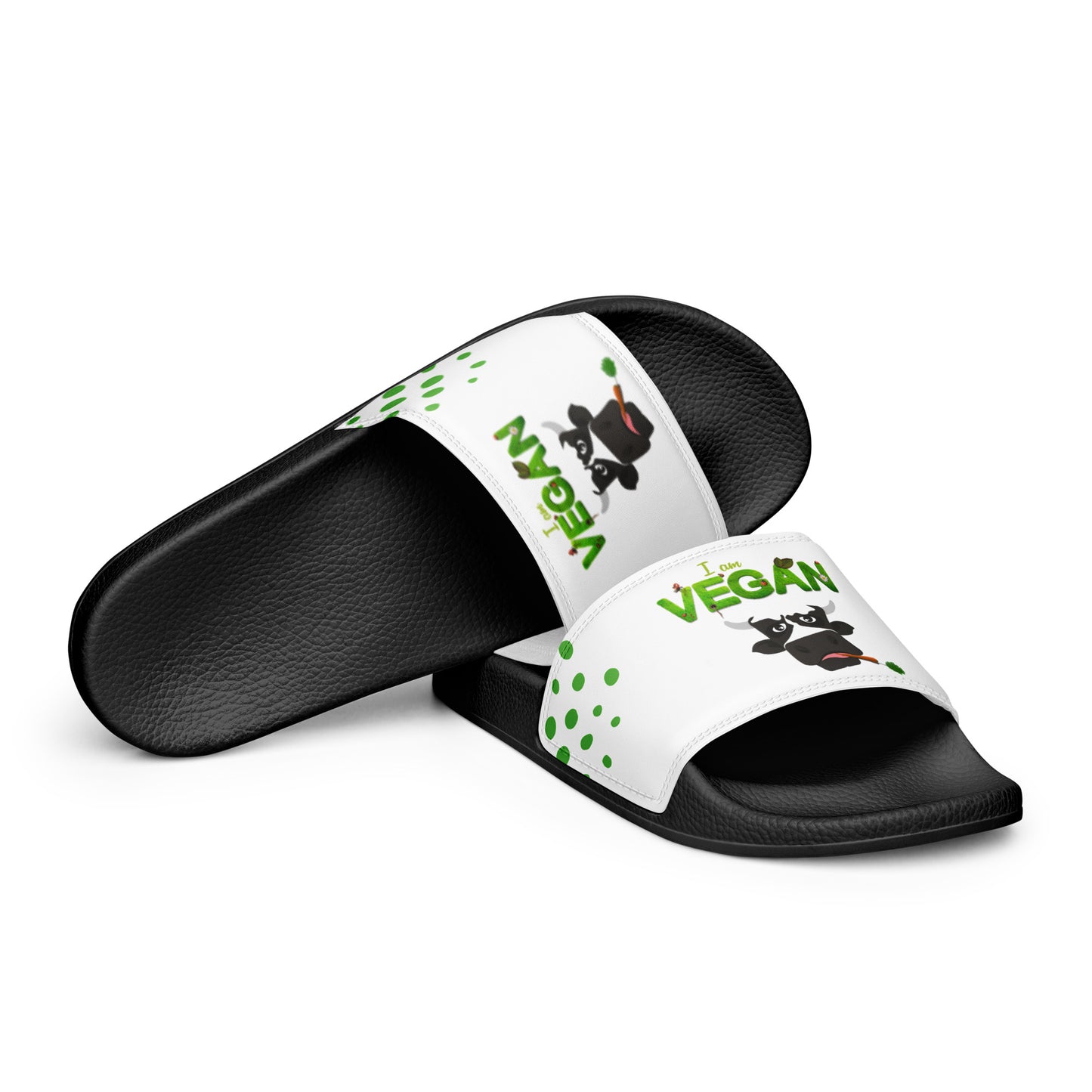 I Am Vegan Men's Slides