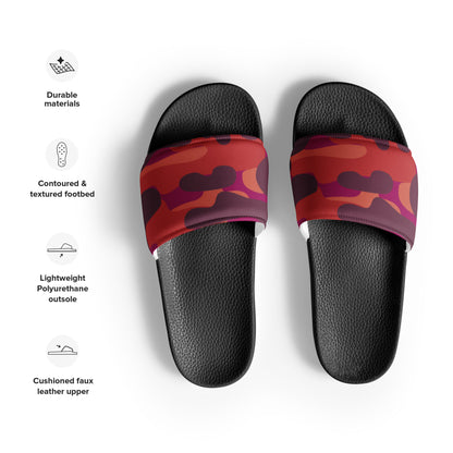 Red Camouflage Men's Slides