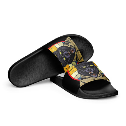 Wolf Print Men's Slides