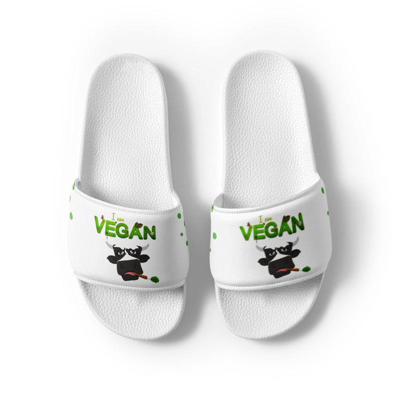 I Am Vegan Men's Slides