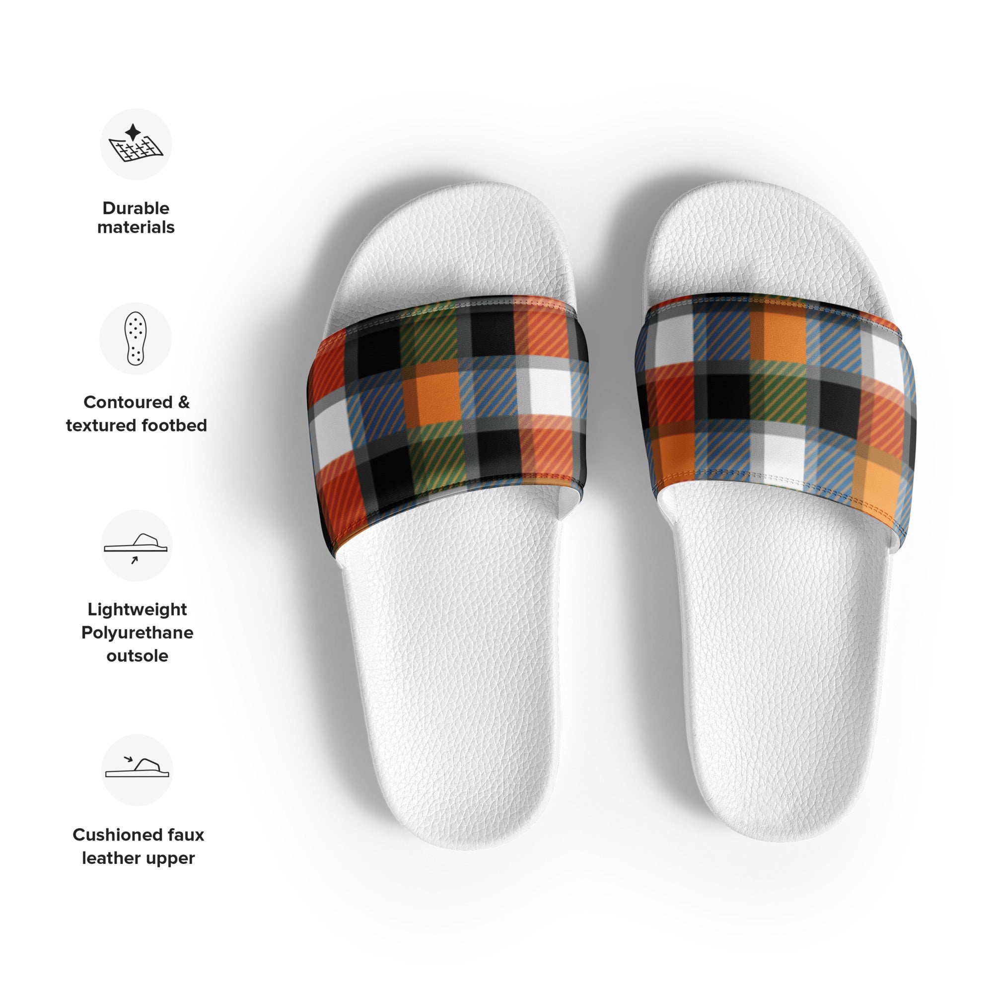 Buffalo Seamless Plaid Print Men’s Slides