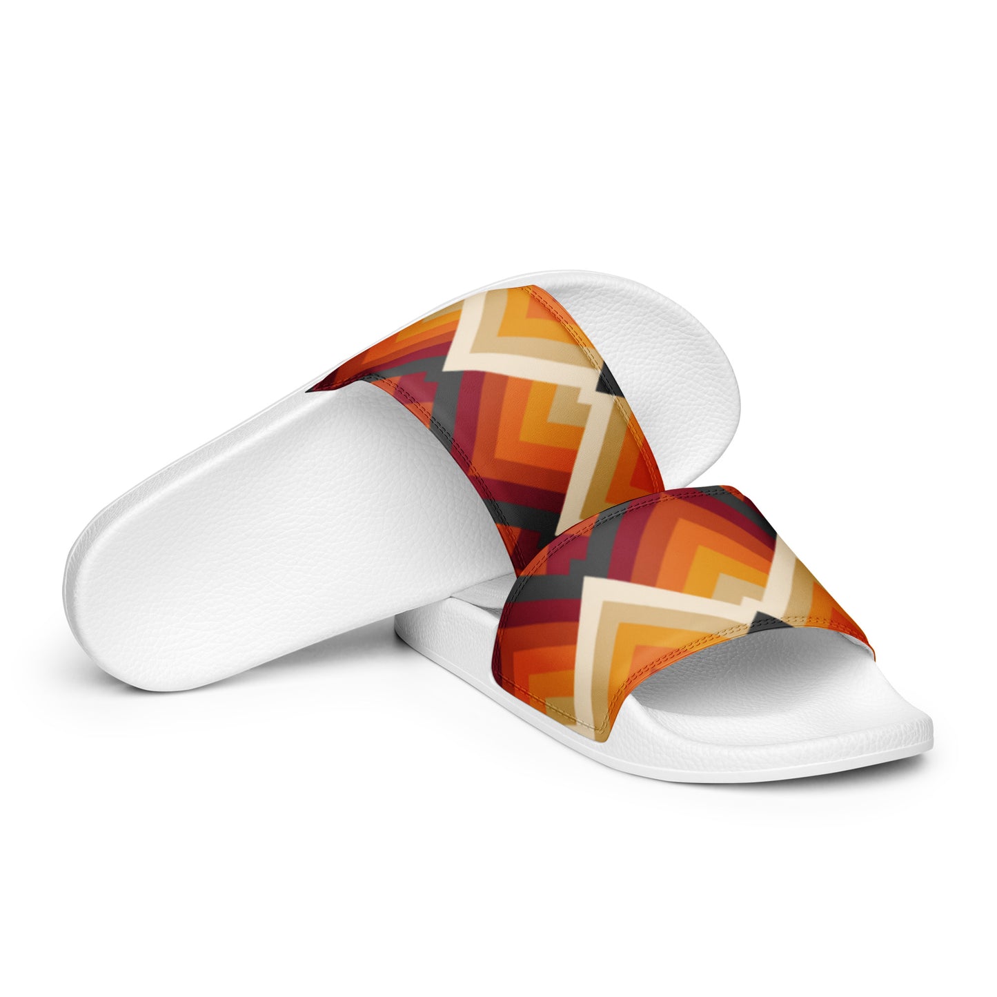 Multi Color Tri Print Men’s Slides