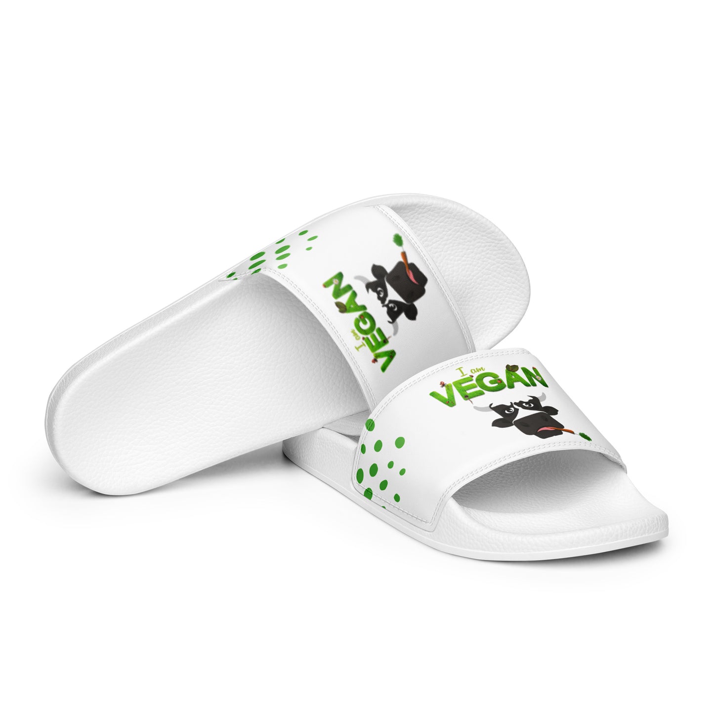 I Am Vegan Men's Slides