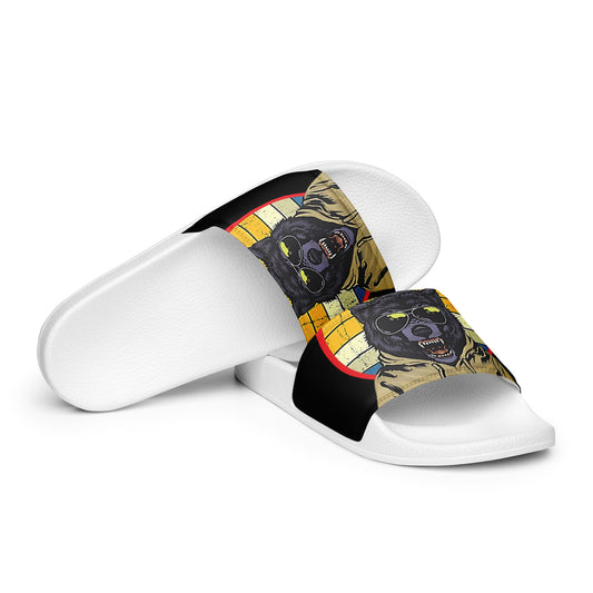 Wolf Print Men's Slides