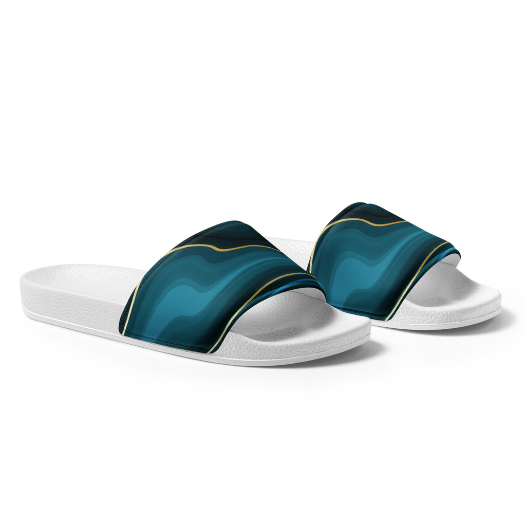 Blue Multi Color Men’s Slides