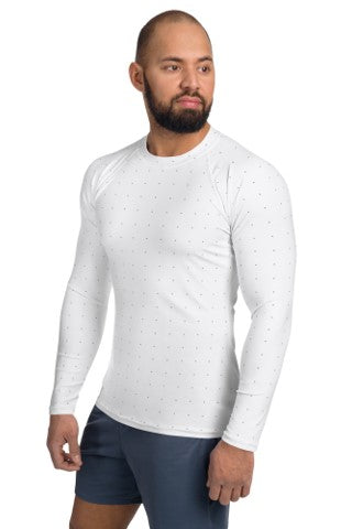 White Dots Longe Sleeve Rash Guard