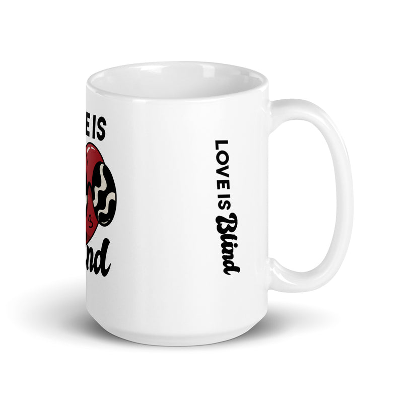 Love is Blind White Glossy Mug