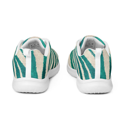 Green Animal Print Women's Athletic Sneakers