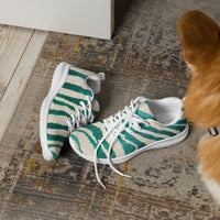 Green Animal Print Athletic Sneakers