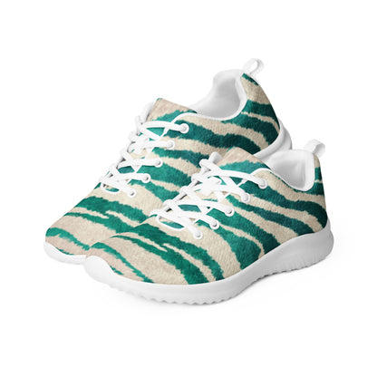 Green Animal Print Women's Athletic Sneakers