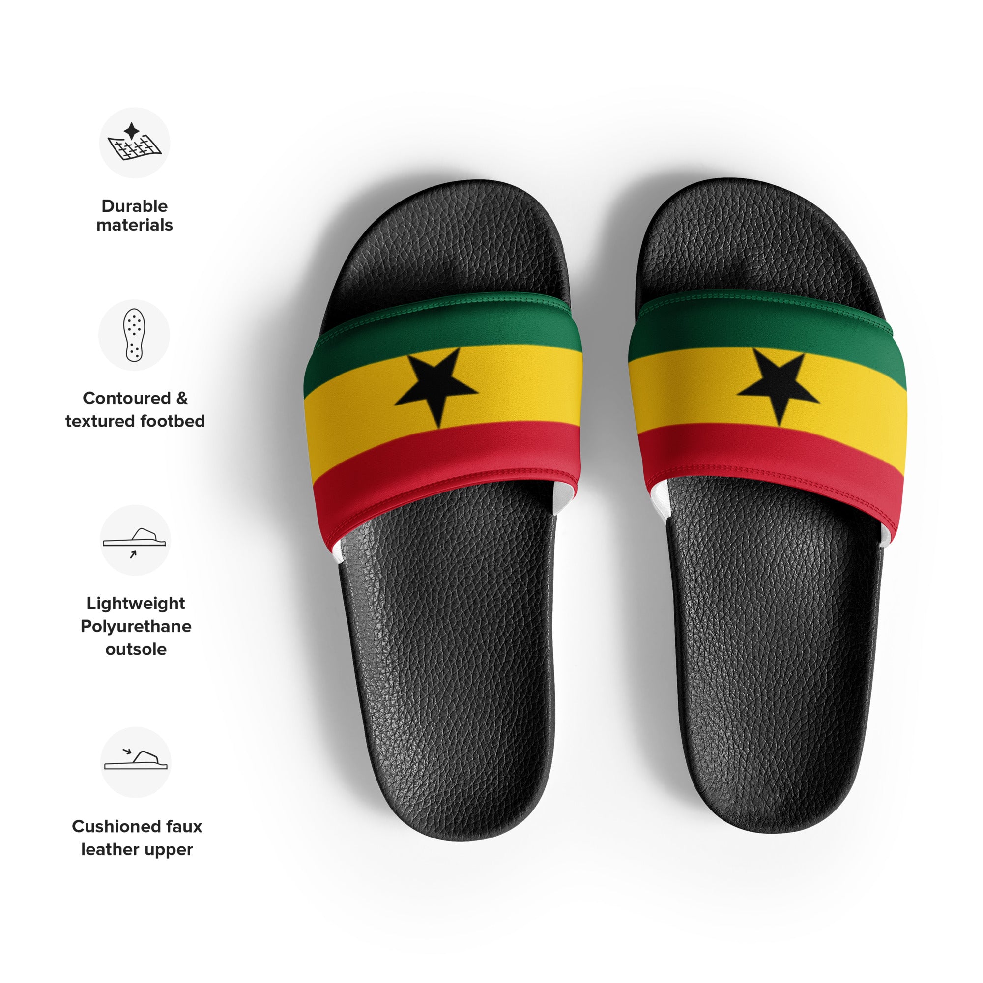 Ghanian Flag Women's Slides