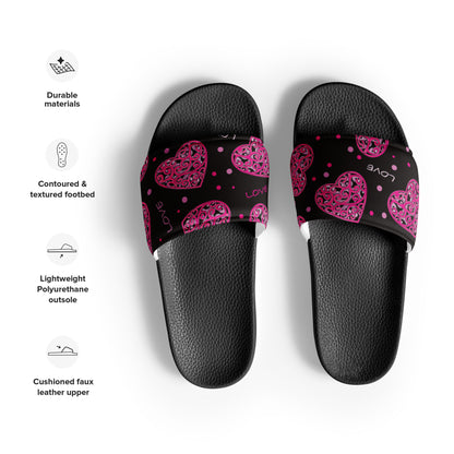 Love Print Women's Slides