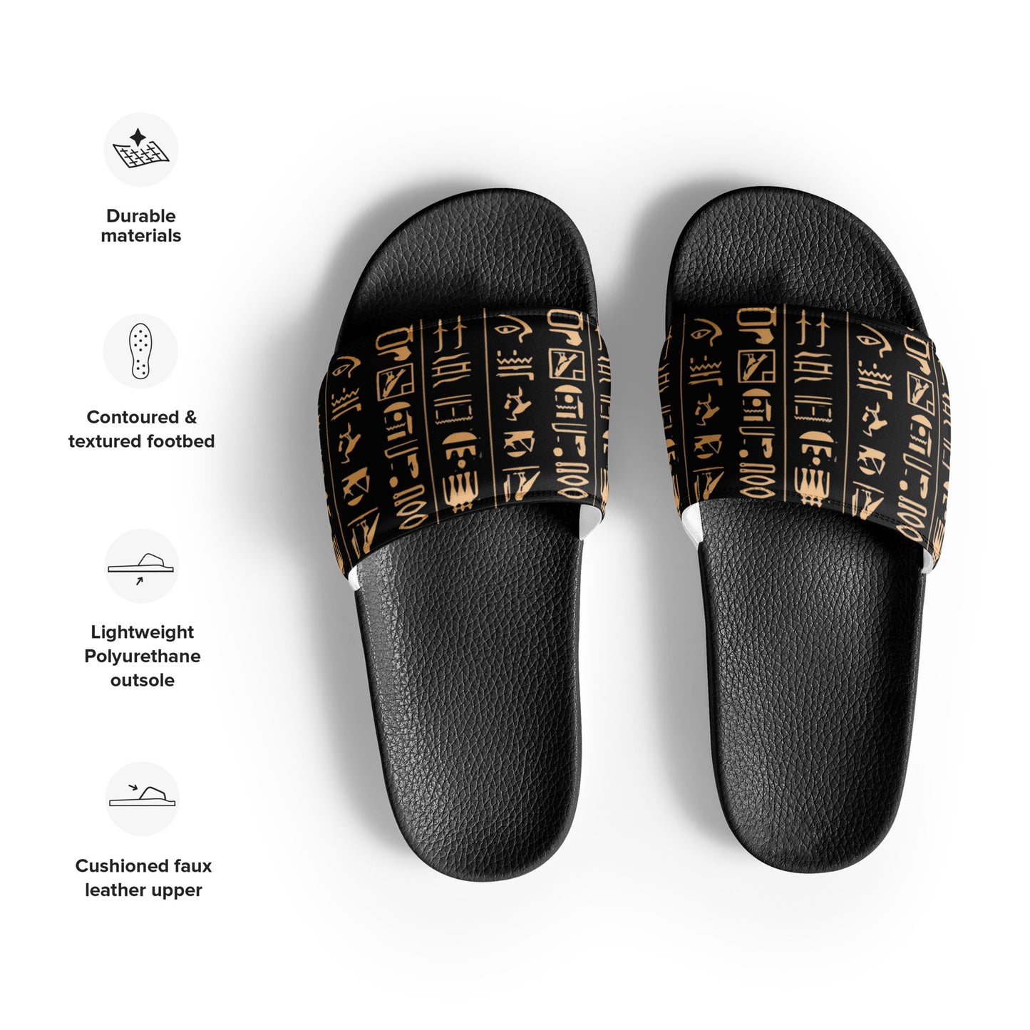 Egyptian Hieroglyphs Women's Slides