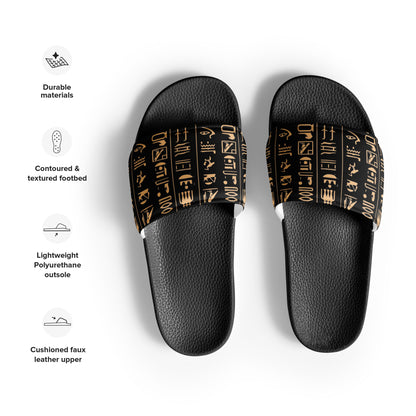 Egyptian Hieroglyphs Women's Slides