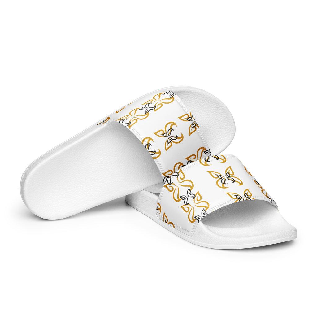 Black & Gold Butterfly Women's Slides