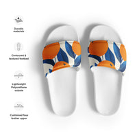 Orange & Blue Print Women's Slides