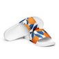 Orange & Blue Print Women's Slides