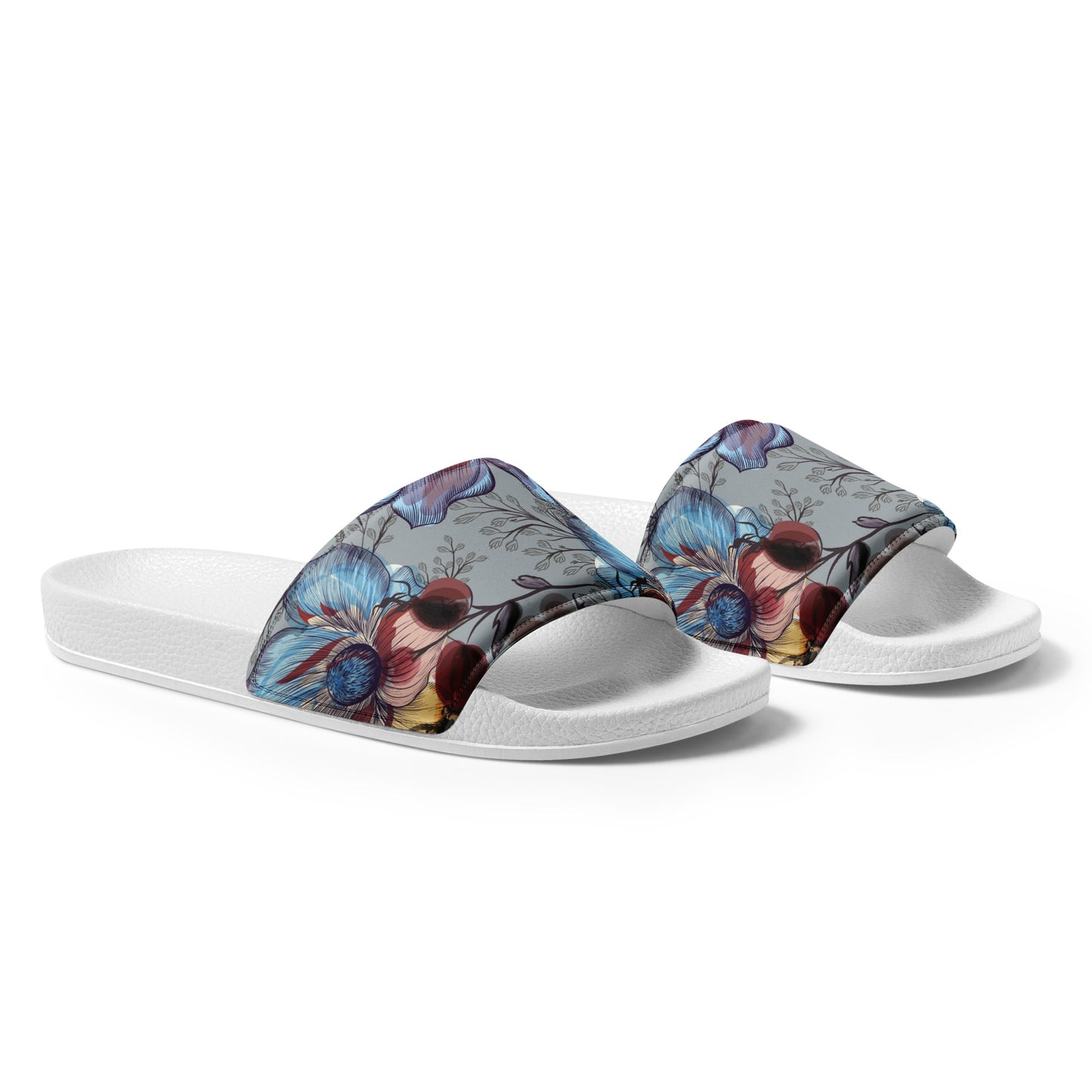 Floral Watercolor Women's Slides