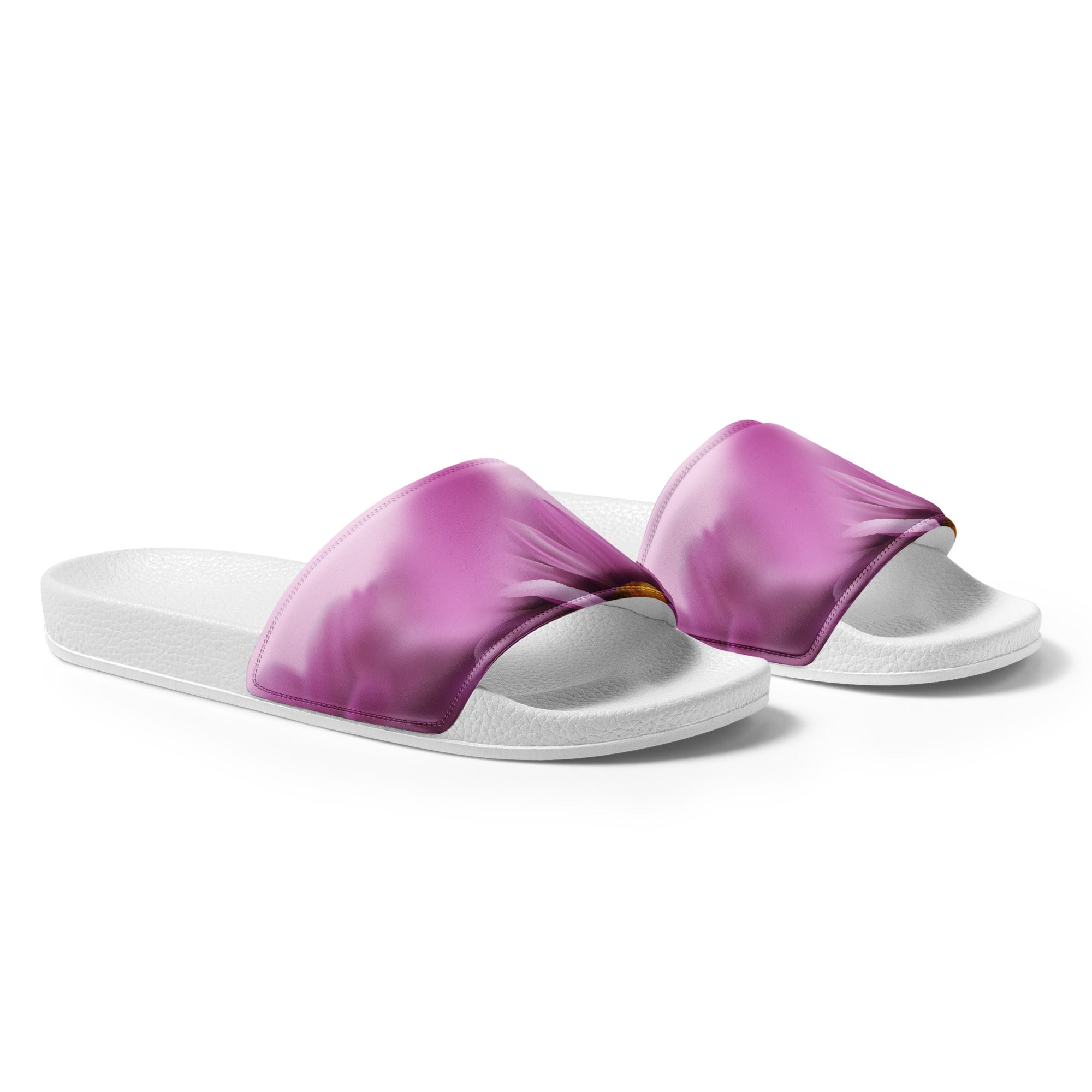 Pink Chrysanthemum Print Women's Slides